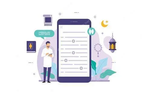 Membaca Al-Quran Digital Membaca Al-Quran digital di ponsel