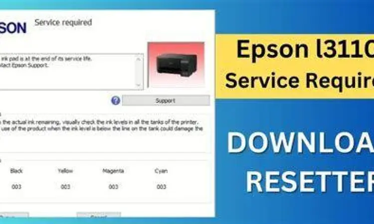 Error Service Required Epson L3110 Tampilan error service required pada printer epson l3110