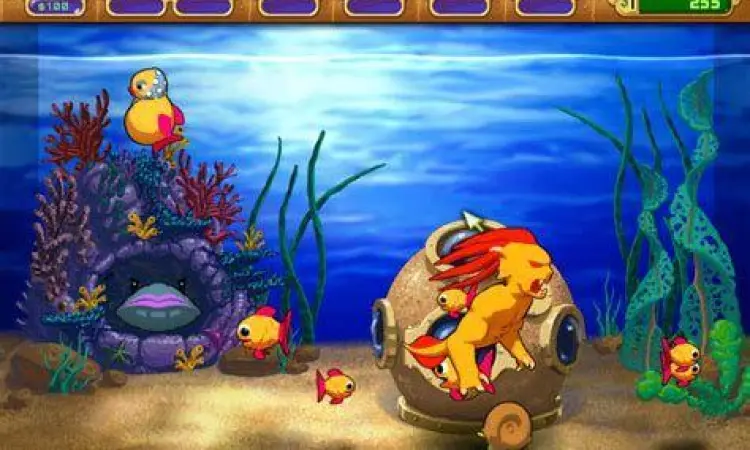Insaniquarium Deluxe Tampilan game Insaniquarium Deluxe