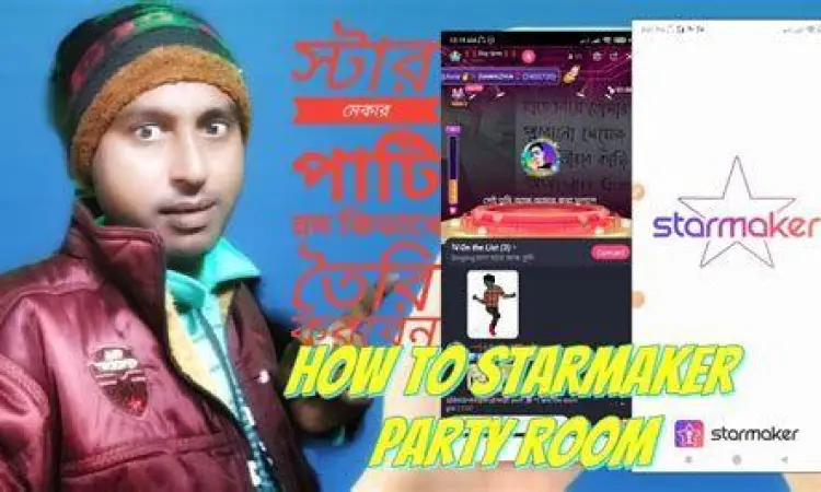 Interaksi sosial di dalam party room Starmaker