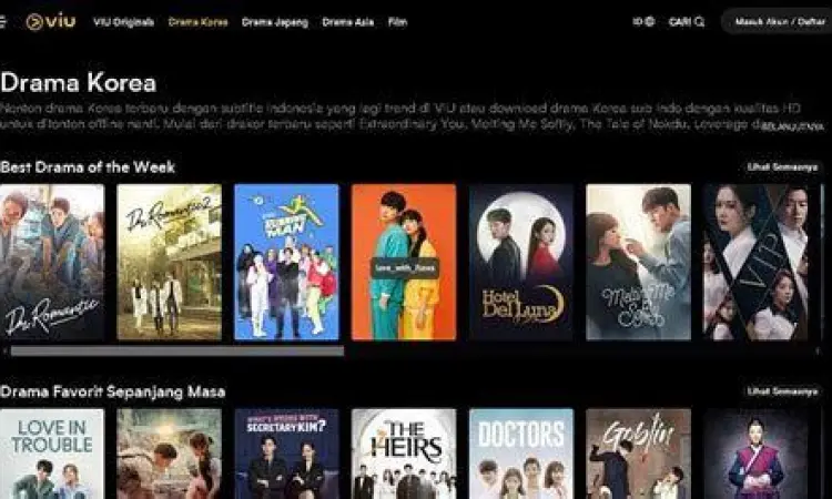 Nonton Drakor Kualitas HD Streaming drama korea kualitas HD di Viu