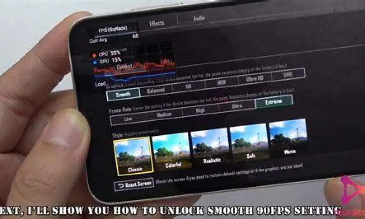 Perbandingan Kualitas Grafik Perbandingan kualitas grafik sebelum dan sesudah optimasi GFX Tool
