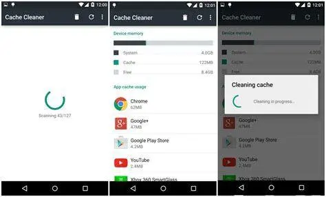 Optimasi Ruang Penyimpanan Proses menghapus cache dan aplikasi tidak berguna