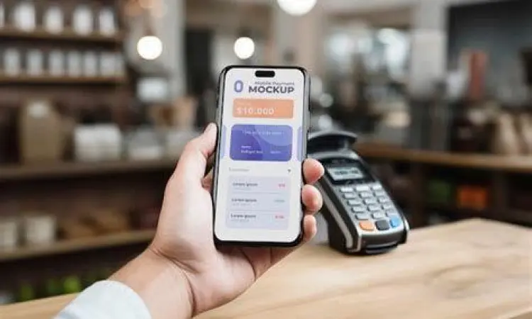 ilustrasi aplikasi top up dengan berbagai menu pilihan