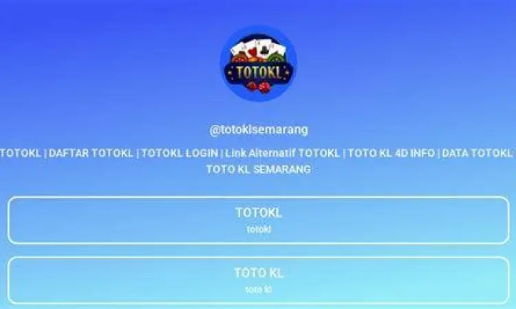 Interface Aplikasi Toto KL Antarmuka aplikasi data toto kl semarang