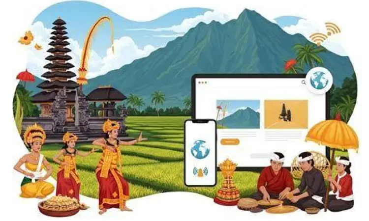 Budaya dan Teknologi perpaduan budaya tradisional bali dengan teknologi gadget