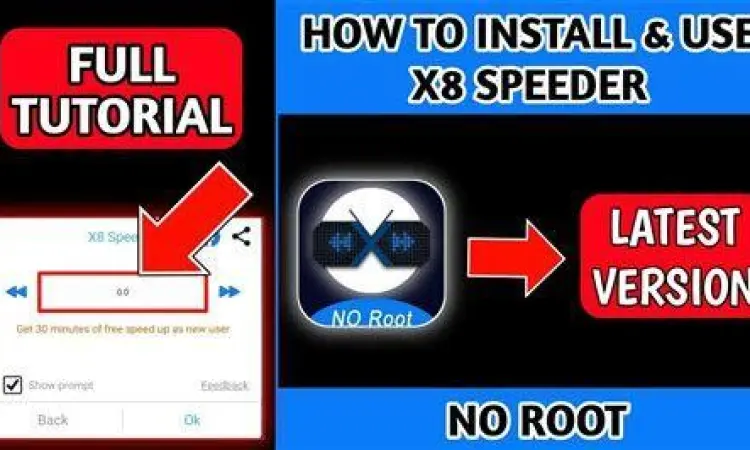 Setting kecepatan pada X8 Speeder