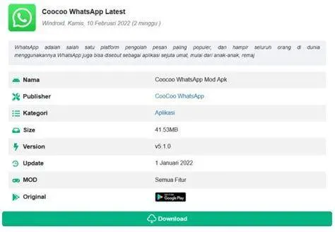 Fitur CooCoo WhatsApp Fitur unggulan CooCoo WhatsApp 2021