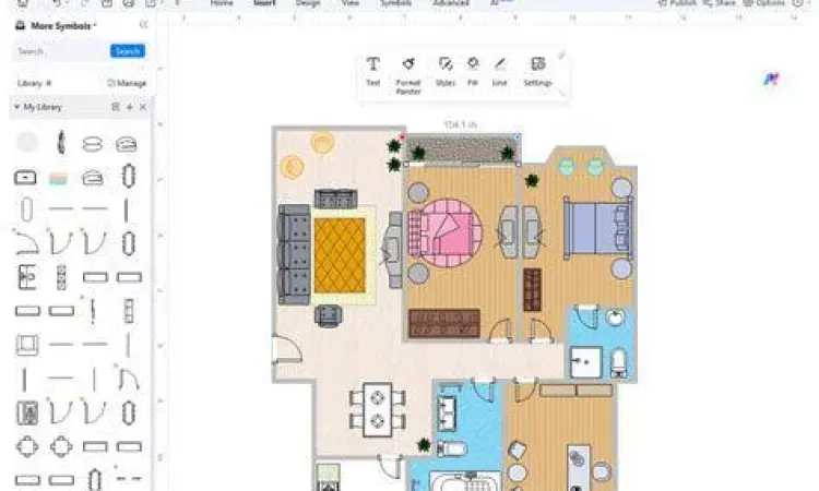 Antarmuka aplikasi desain denah rumah 3D