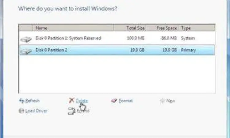 Pengaturan Partisi Windows 7 Layar manajemen partisi windows 7