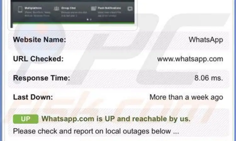 Status Server WhatsApp Mengecek status server whatsapp saat terjadi gangguan