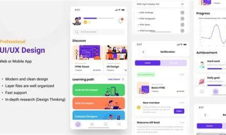 Tampilan desain antarmuka aplikasi xx yang minimalis