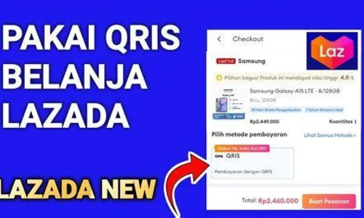 Pilihan pembayaran setelah buka aplikasi Lazada