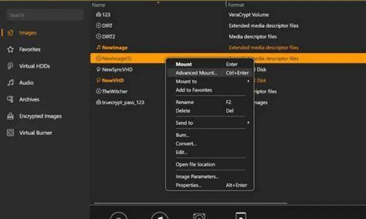 Fitur enkripsi file image di Daemon Tools Ultra