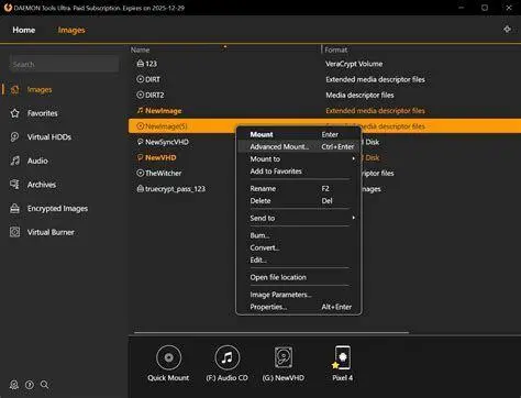 Security Features Fitur enkripsi file image di Daemon Tools Ultra