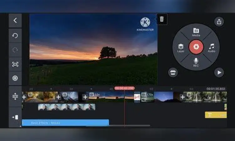 KineMaster Interface Antarmuka editing video KineMaster profesional