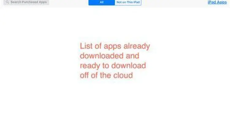 Menu daftar pembelian di App Store iOS