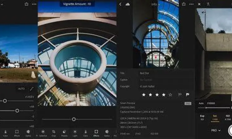 Proses editing foto menggunakan Lightroom Premium
