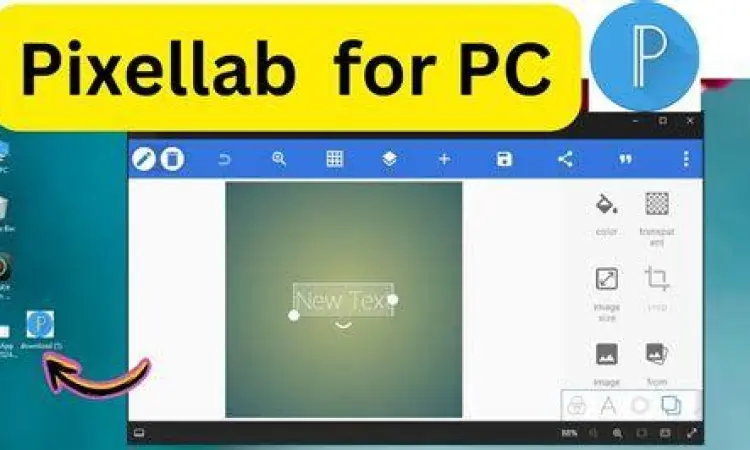 Perbandingan tampilan Pixellab di HP dan PC