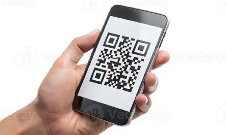 Ilustrasi pemindaian QR code melalui browser smartphone