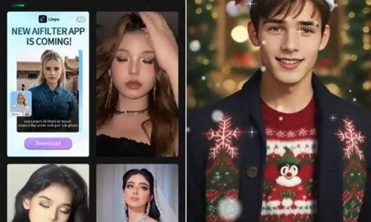 Interface FacePlay Antarmuka aplikasi FacePlay untuk edit video AI