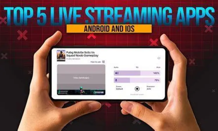 Antarmuka aplikasi live streaming Android
