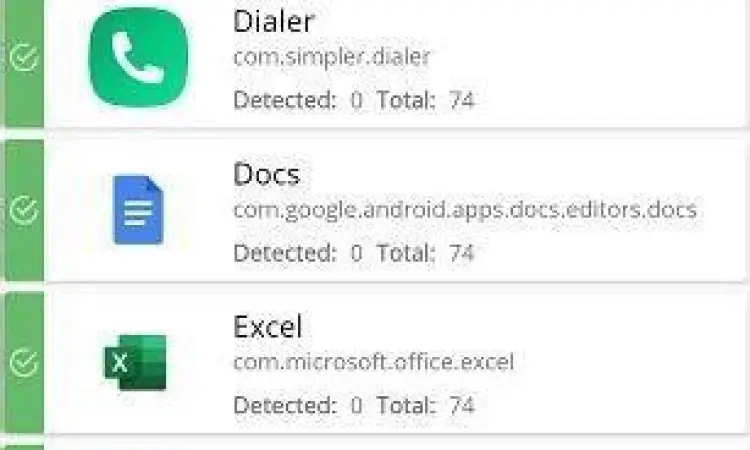 Hasil pemindaian file APK di situs VirusTotal