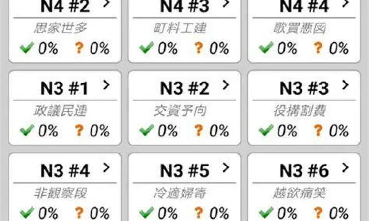 Flashcards Kanji Digital Tampilan flashcards digital untuk belajar kanji