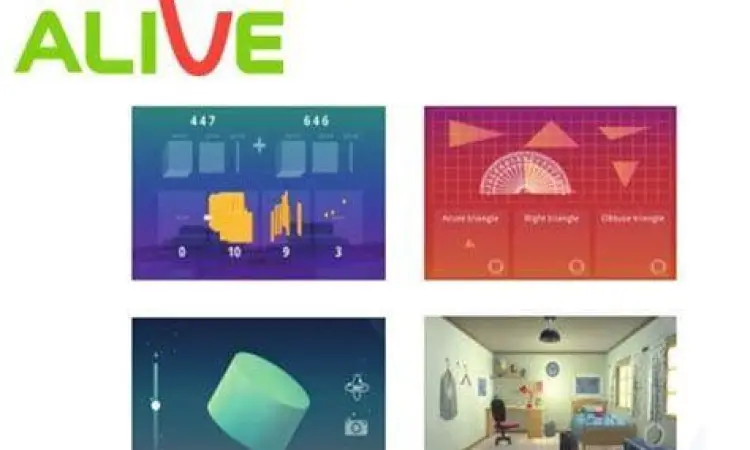 Tampilan Aplikasi Matematika Interface platform edukasi digital untuk matematika