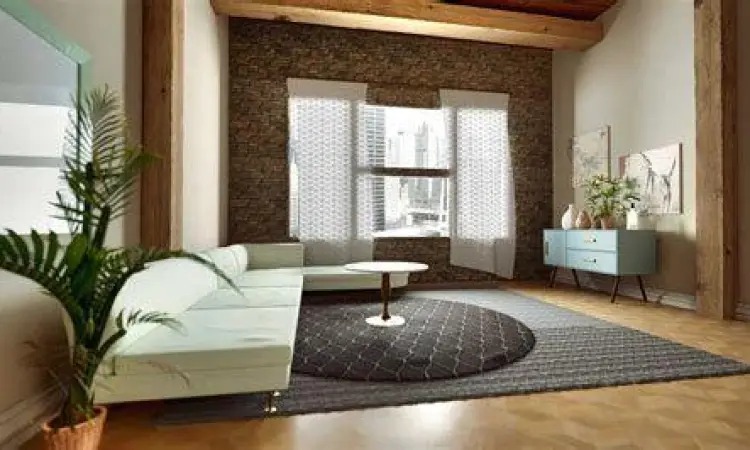 Hasil render 3D ruangan yang realistis dari aplikasi room planner