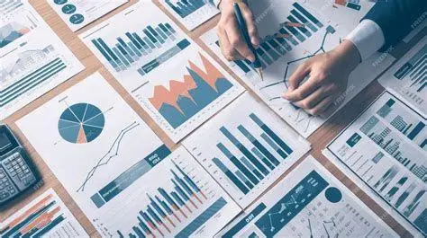 Analisis Data Keuangan Grafik analisis keuangan pada aplikasi tablet