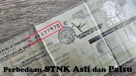 Validasi Dokumen Kendaraan perbandingan stnk asli dan palsu