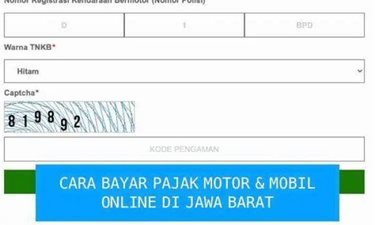 Metode pembayaran pajak motor online Jawa Barat