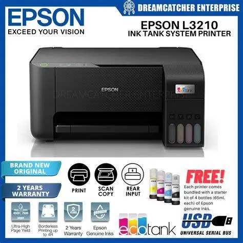 Epson L3210 EcoTank Sistem tangki tinta Epson L3210