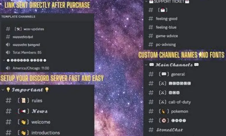 Struktur Server Discord Tampilan pengelolaan server di aplikasi Discord