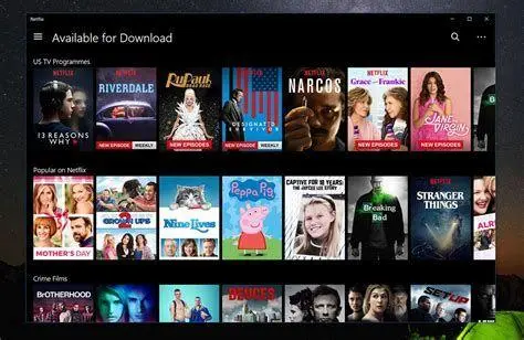 Menu Unduhan Netflix Tampilan menu download di aplikasi Netflix
