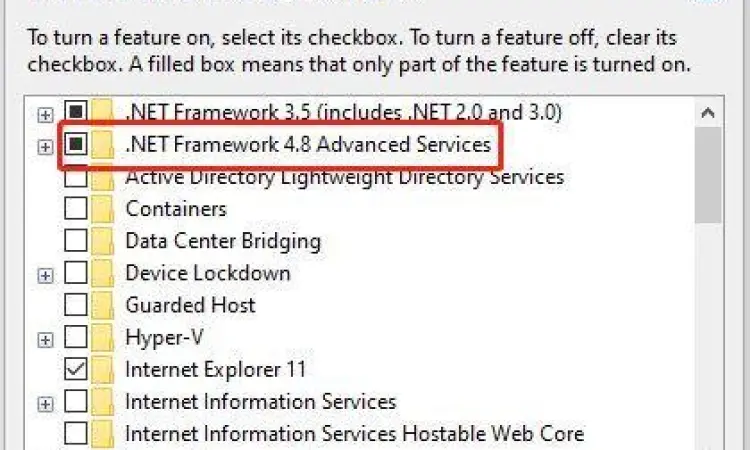 Langkah-langkah instalasi net framework 4.8 di windows