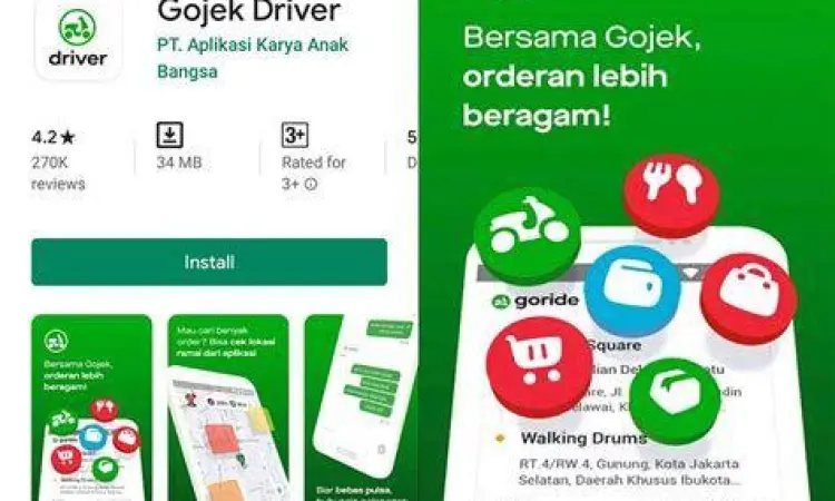 Fitur utama aplikasi Gojek Driver