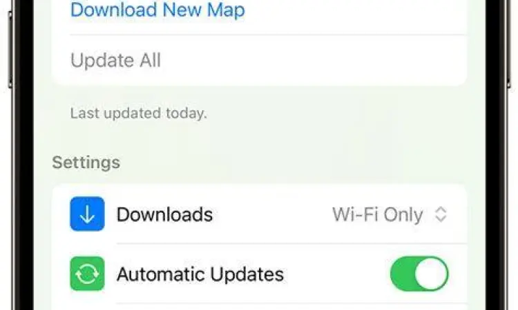 Mengunduh peta offline untuk navigasi