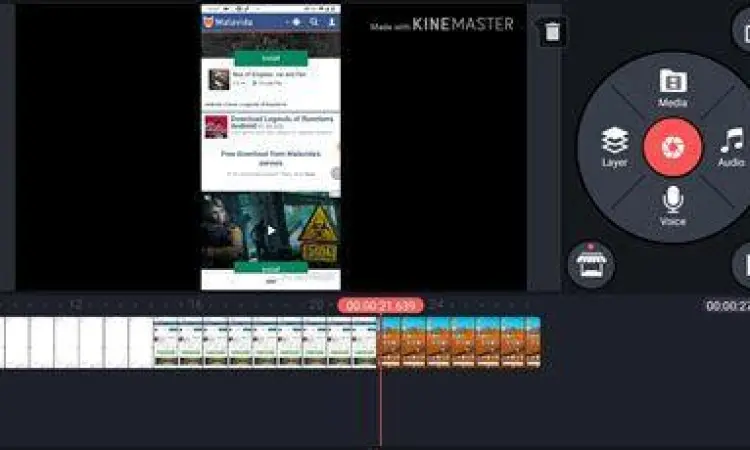 Perbandingan tampilan video dengan dan tanpa watermark Kinemaster
